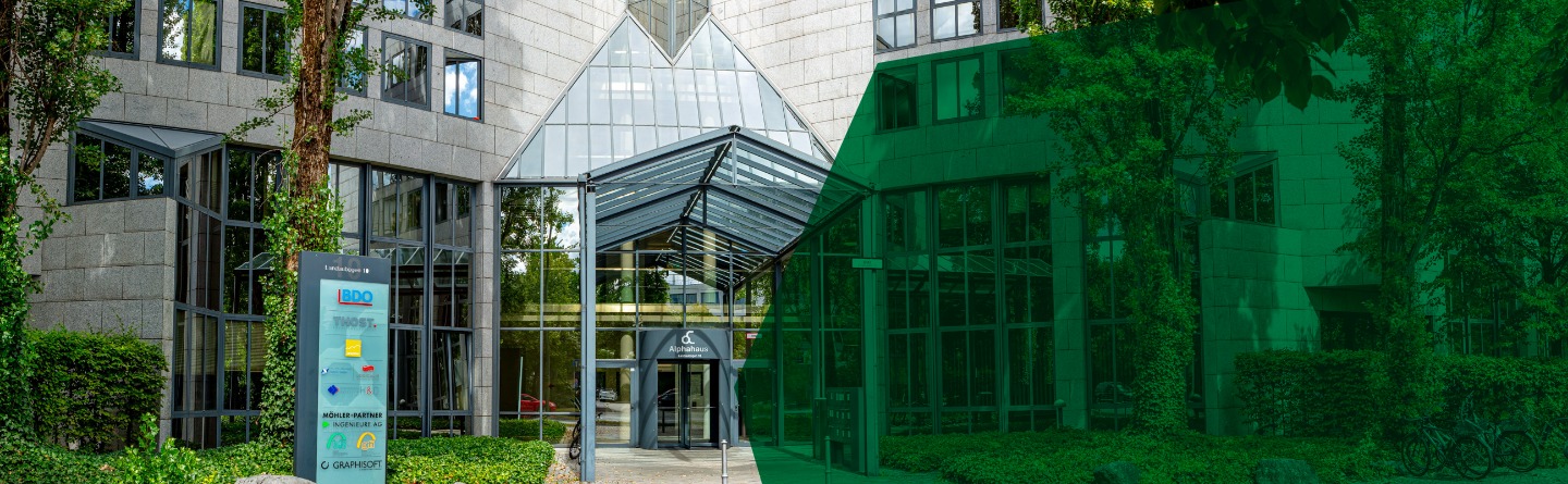 Außenansicht bfz München Landaubogen Willkommen im bfz München