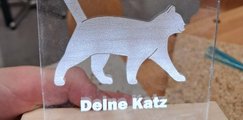 Leuchtaufsteller mit einer Katze Leuchtaufsteller mit einer Katze
